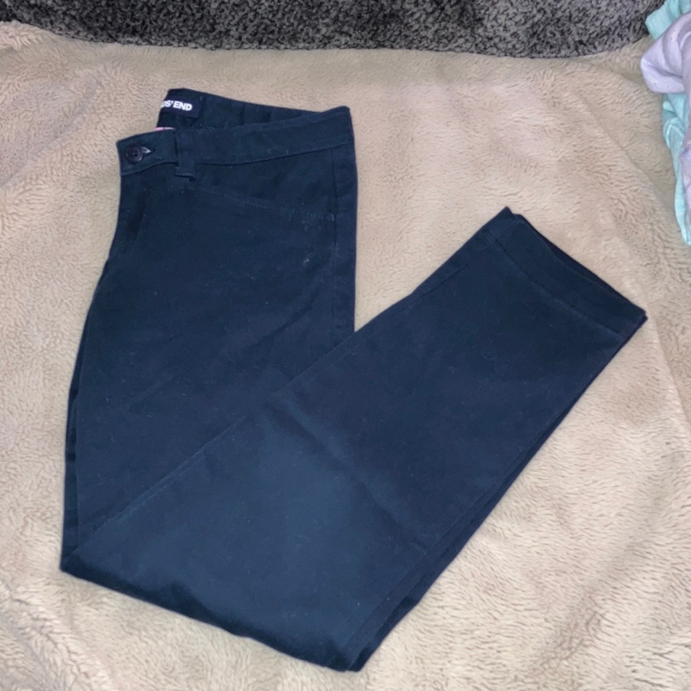 Lands End Girls Slim Fit Stretch Chino Pants, Size 10